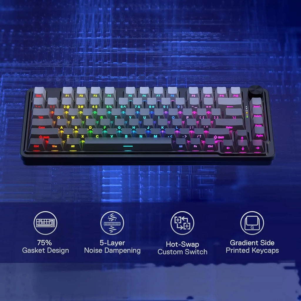 Mirage 75% Gasket-Mounted Mechanical Keyboard | Pro Triple-Mode Wireless