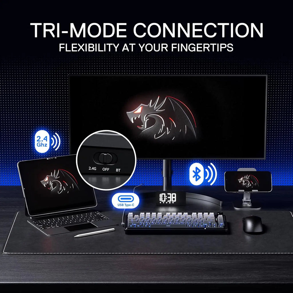 Mirage 75% Gasket-Mounted Mechanical Keyboard | Pro Triple-Mode Wireless