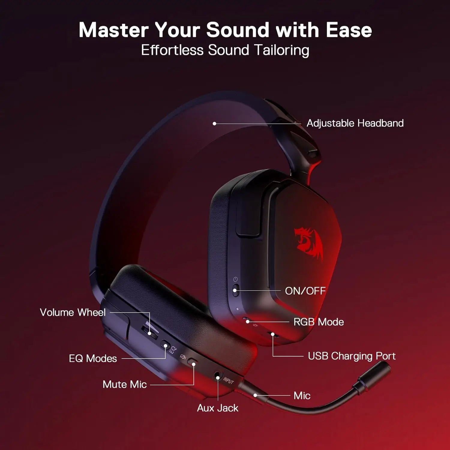 Apex H868 | 3-Mode Wireless 7.1 Surround Sound Gaming Headset