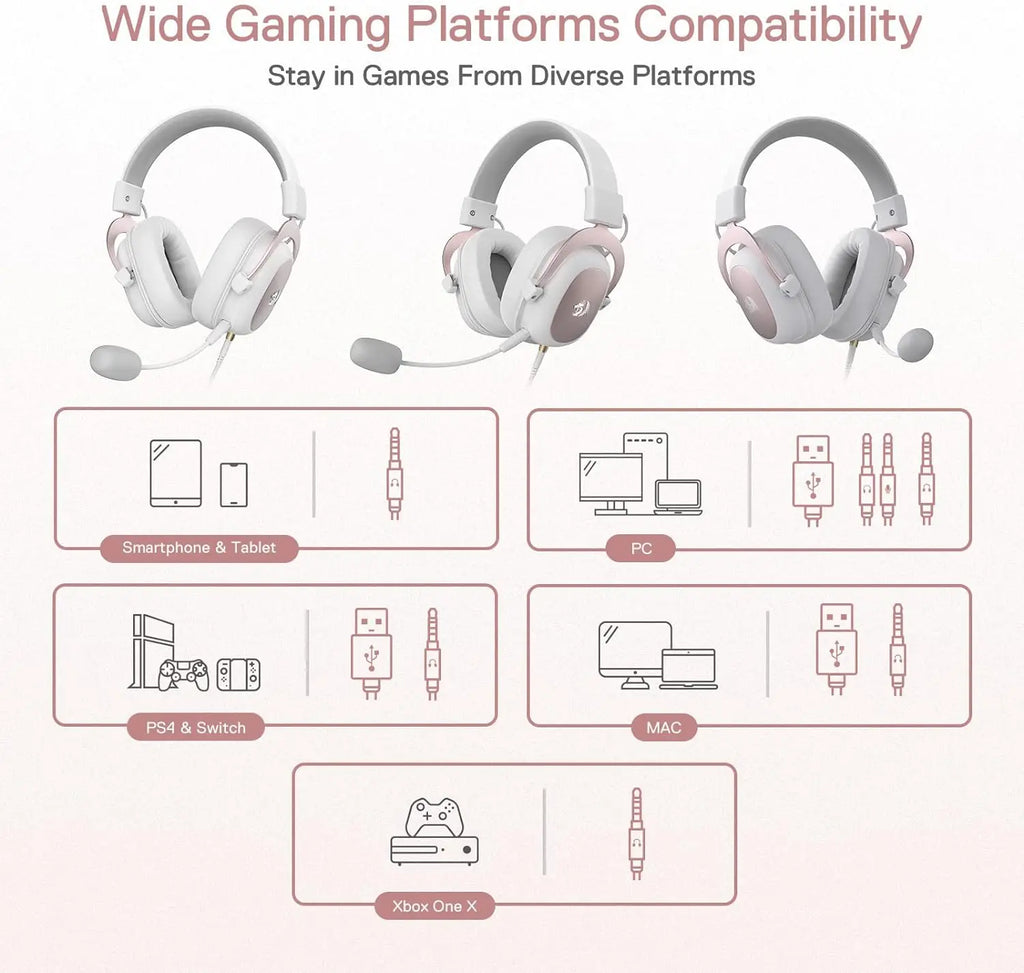 H510 Zeus Pure White | Pro-Grade Studio Gaming Headset