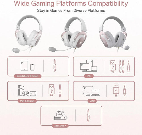H510 Zeus Pure White | Pro-Grade Studio Gaming Headset