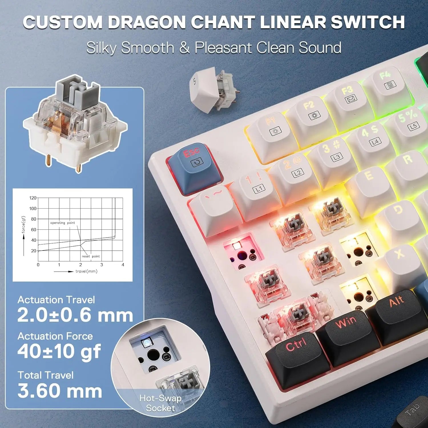 K668 Apex Touch | Full-Size Hot-Swap Gaming Keyboard